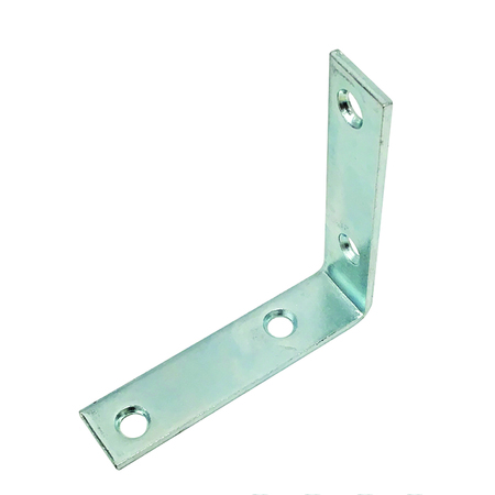 Prime-Line Corner Bracket, 3 in., Steel Construction, Zinc-Plated, L-Angle 4 Pack MP11348-4